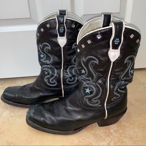 Black Stetson mid calf boots